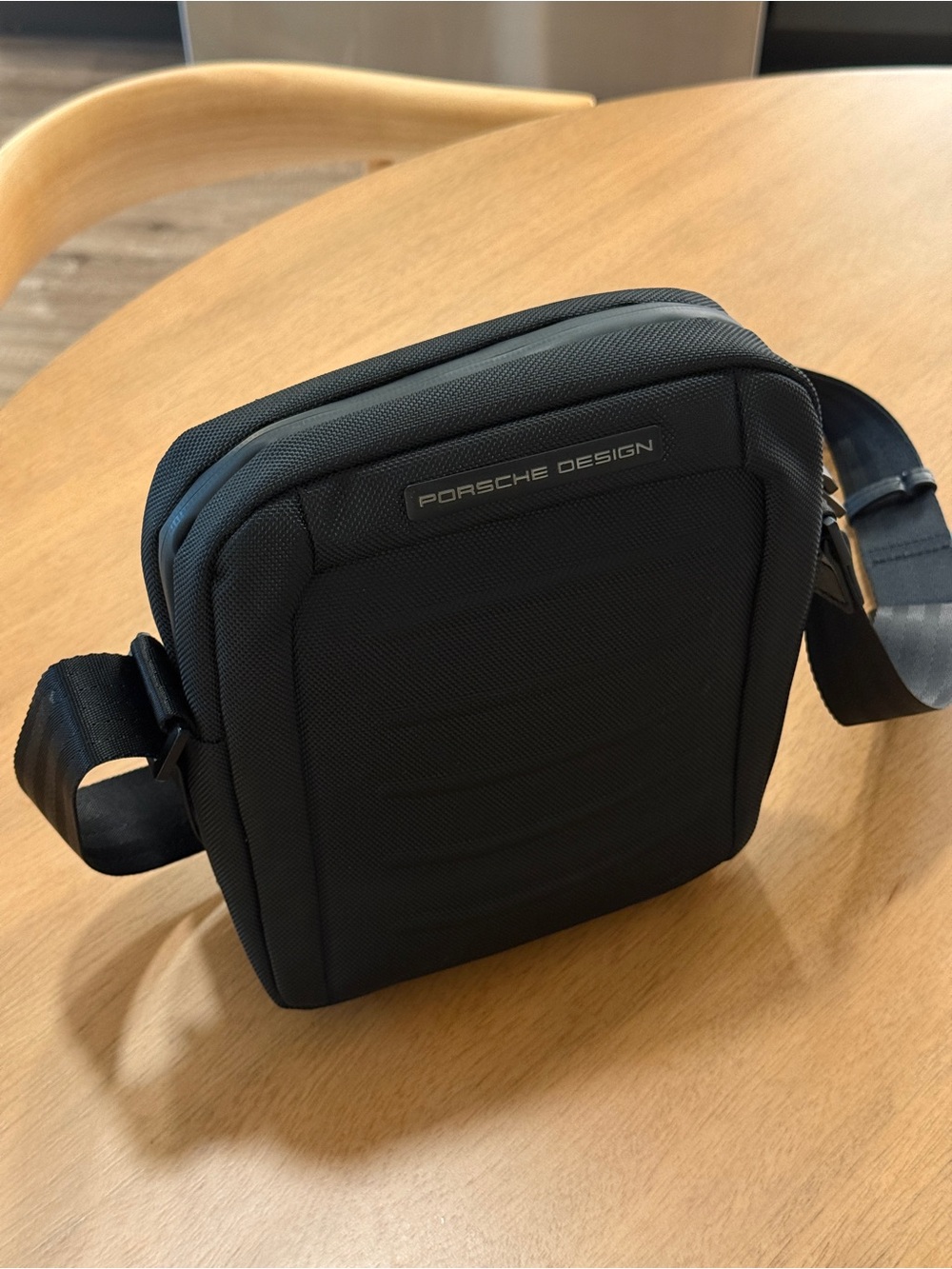 Porsche Design Black Vertical Messenger Crossbody